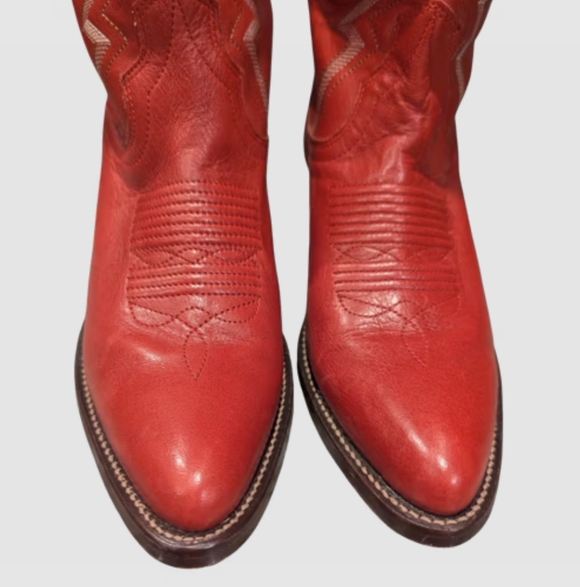 EUC Worn Once Tecovas Abby Crimson Red Cowboy Boots - Picture 3 of 7